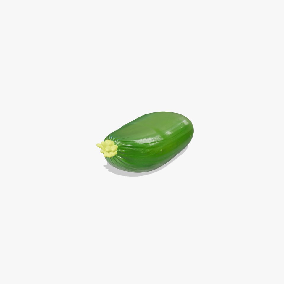 Juicy Zucchini Matte Green Texture model pack